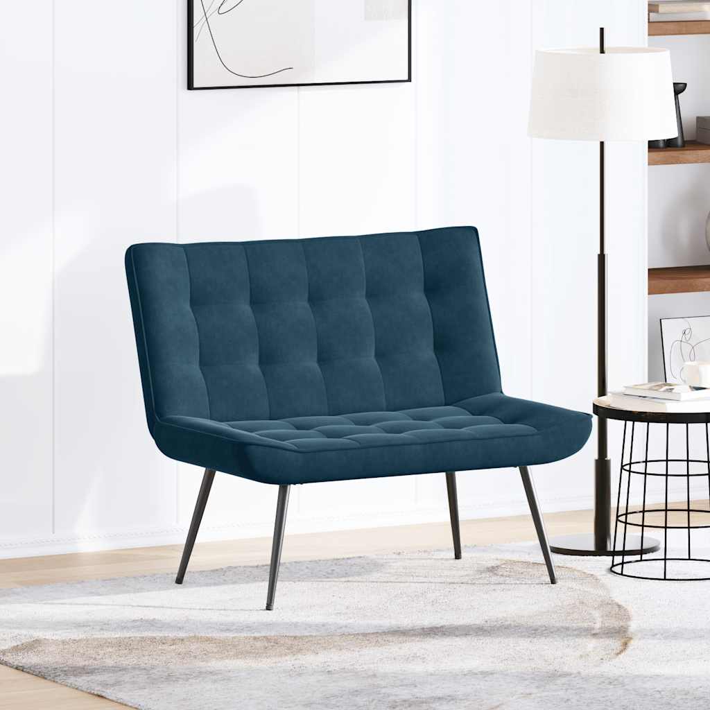 Banco 110x74x84 cm veludo azul