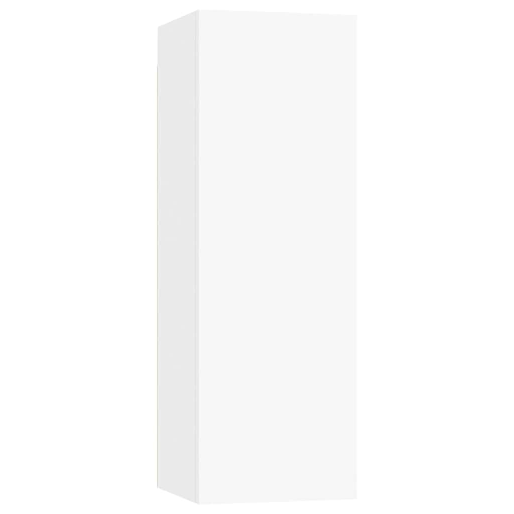Móveis de TV 2 pcs 30,5x30x90 cm derivados de madeira branco