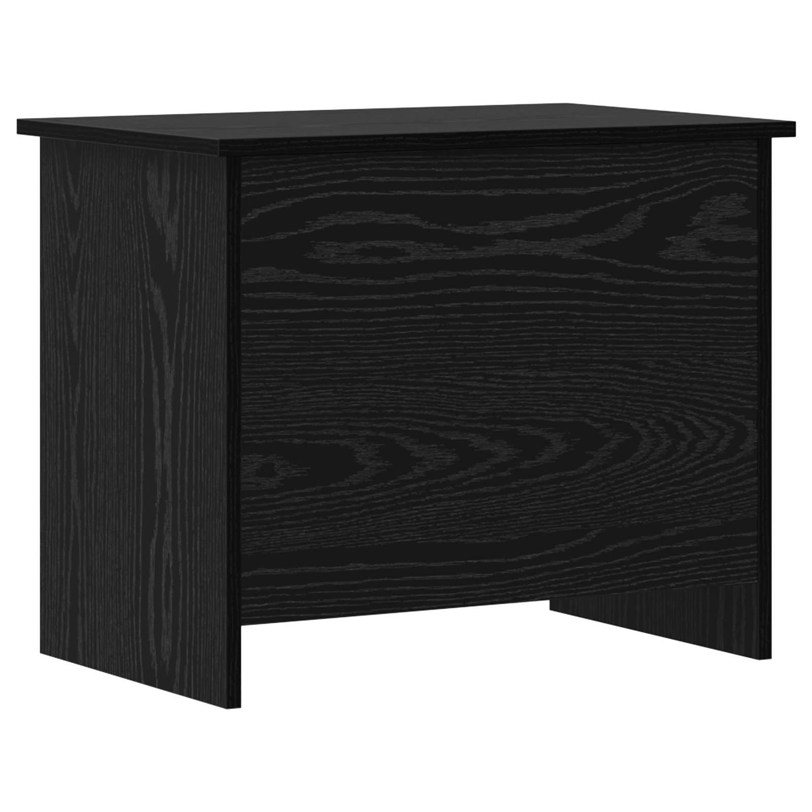 Baú de armazenamento carvalho preto 60 x 40 x 50 cm
