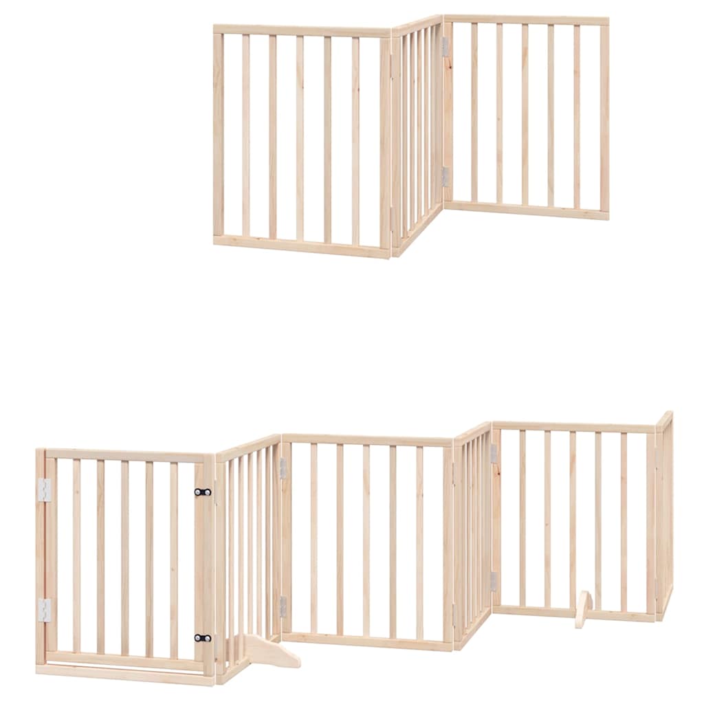 Portão para cães com porta dobrável 9 painéis 450 cm álamo