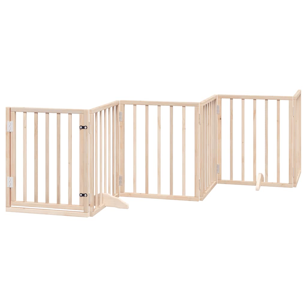 Portão para cães com porta dobrável 9 painéis 450 cm álamo
