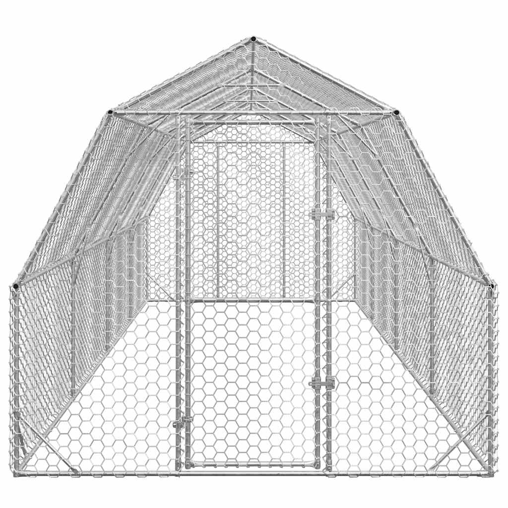 Corrida de galinhas 2,5x8x2,25 m aço galvanizado