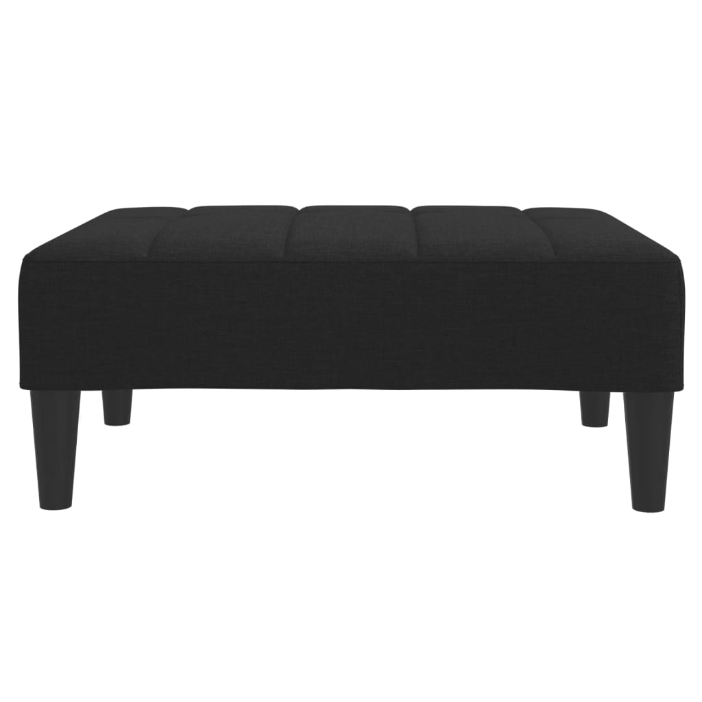 Apoio de pés 77x55x31 cm tecido preto