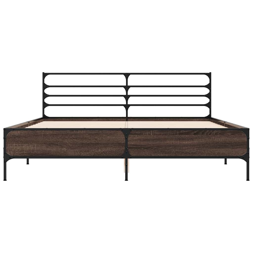 Estrutura de cama 150x200 cm derivados madeira/metal