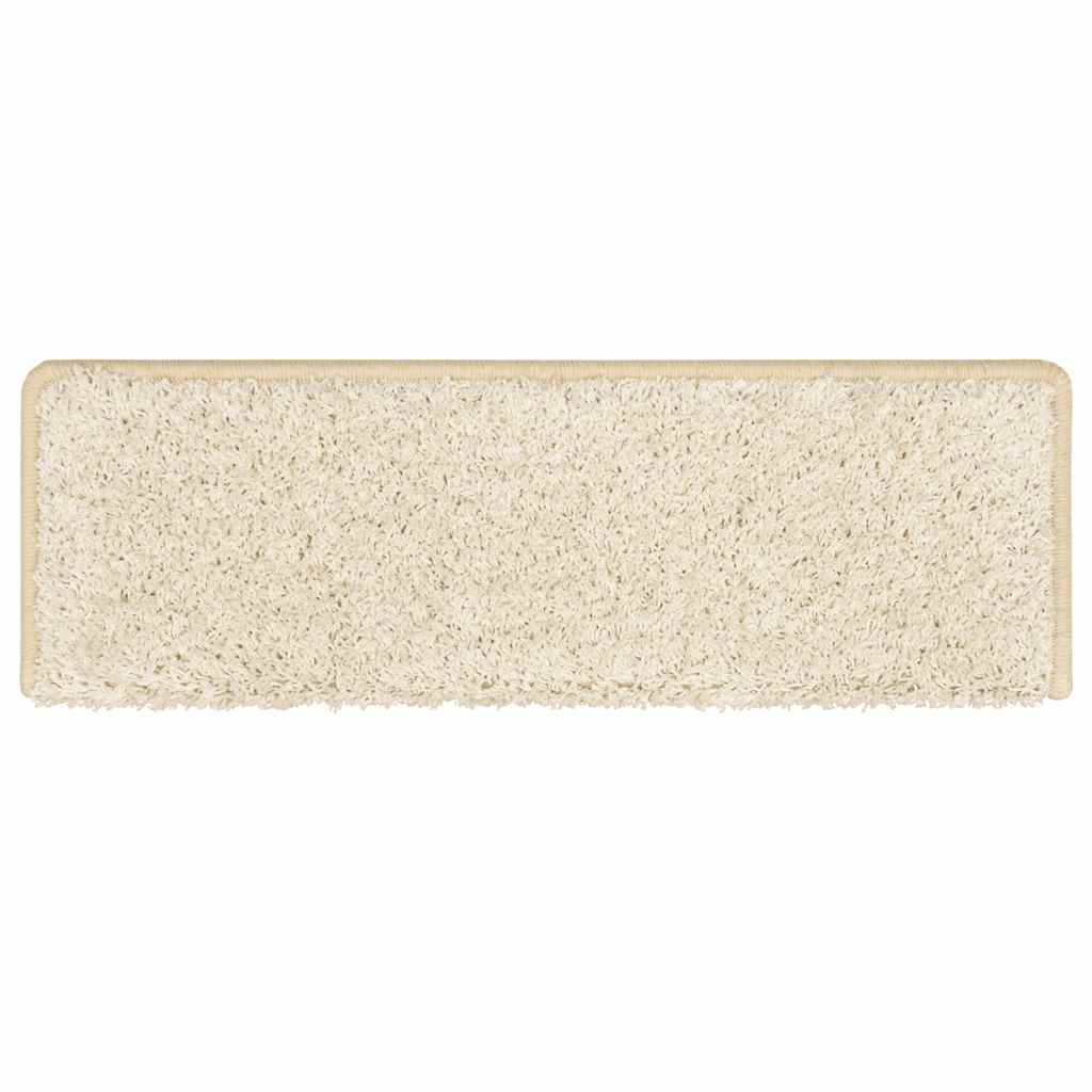 Tapetes de escada 30 peças 65x21x4 cm branco com borda retangular