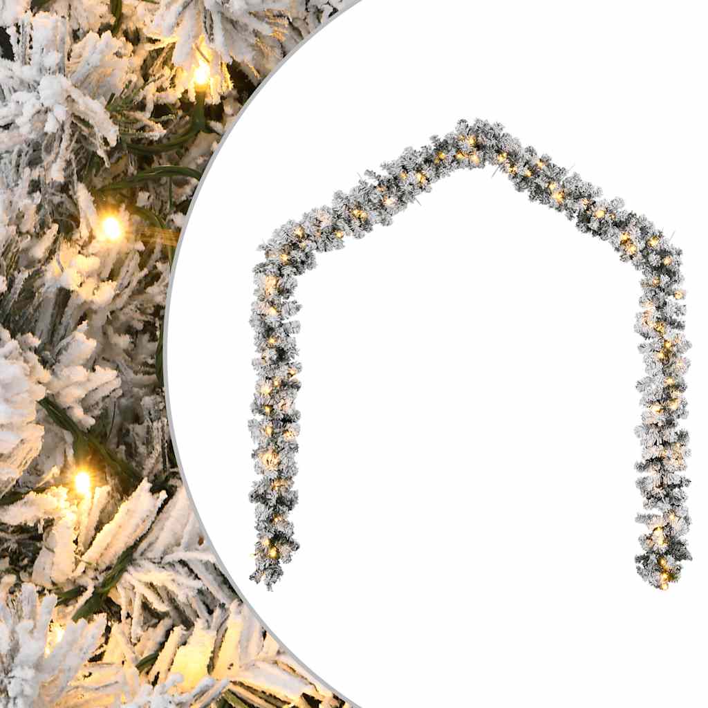 Guirlanda de natal com luzes LED verde 5 m PVC