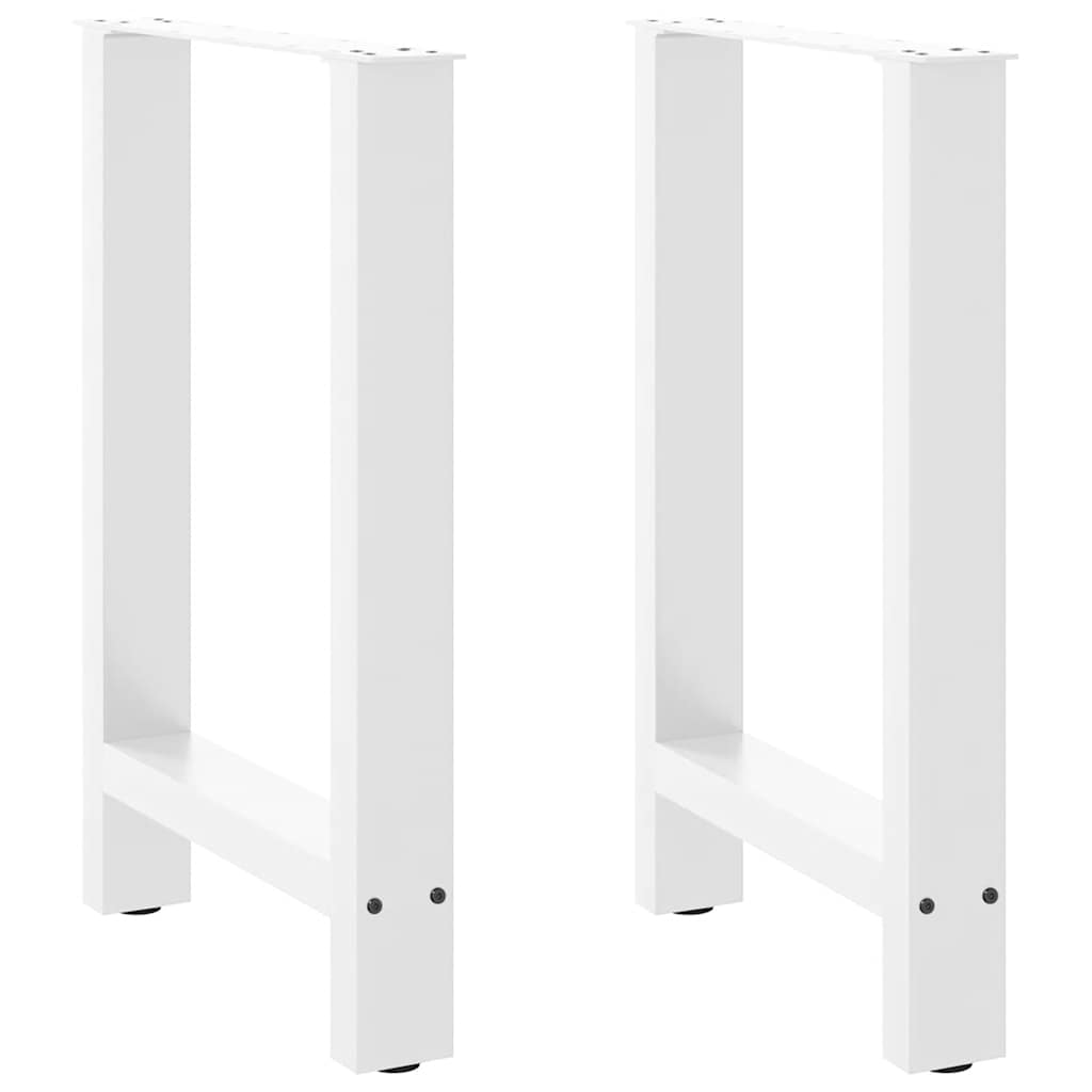 Pés para mesa de jantar , 2 peças, 50x (72-73) cm, branco, aço