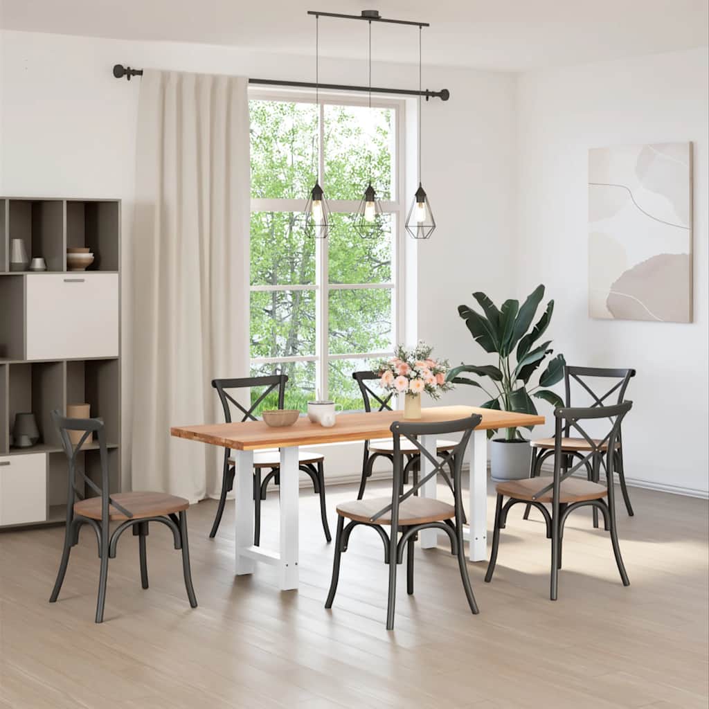 Pés para mesa de jantar , 2 peças, 50x (72-73) cm, branco, aço