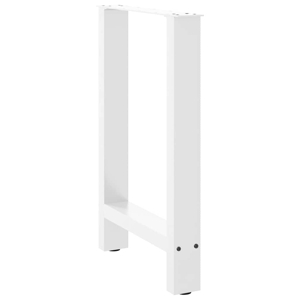 Pés para mesa de jantar , 2 peças, 50x (72-73) cm, branco, aço