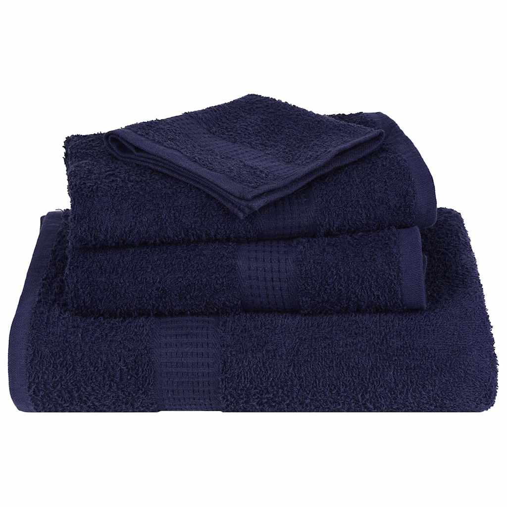 8Pcs conjunto toalha frogn 360 g/m² azul-marinho