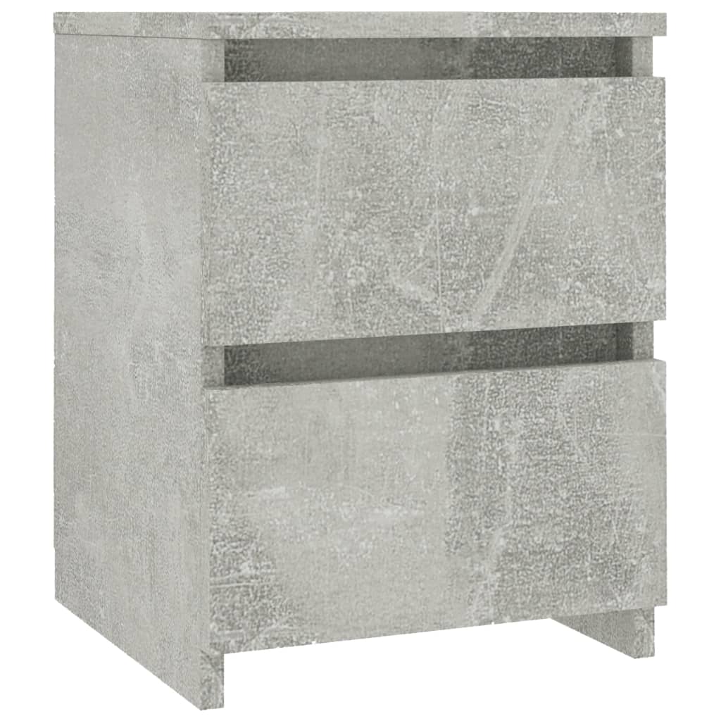 Mesa de cabeceira 30x30x40 cm contraplacado cinzento cimento