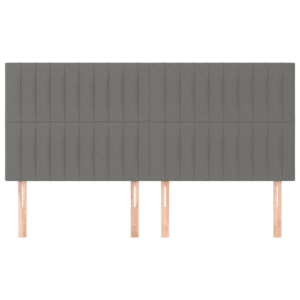 Cabeceira cinza escuro 160x5x118/128 cm tecido