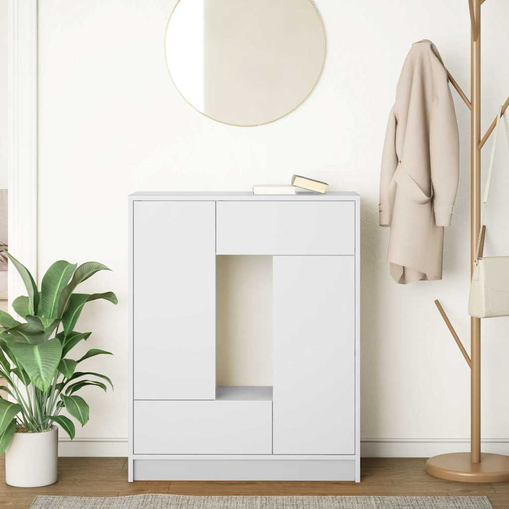 Aparador c/ gavetas e portas 73x31x90 cm branco