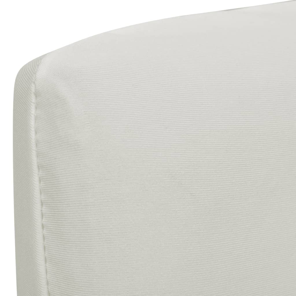 6 Pcs capas extensíveis para cadeiras cor creme