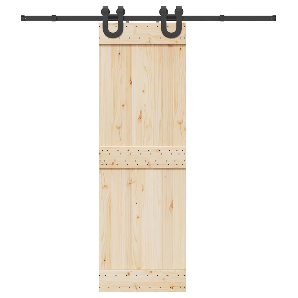 Kit de ferragens para porta deslizante 200 cm aço preto