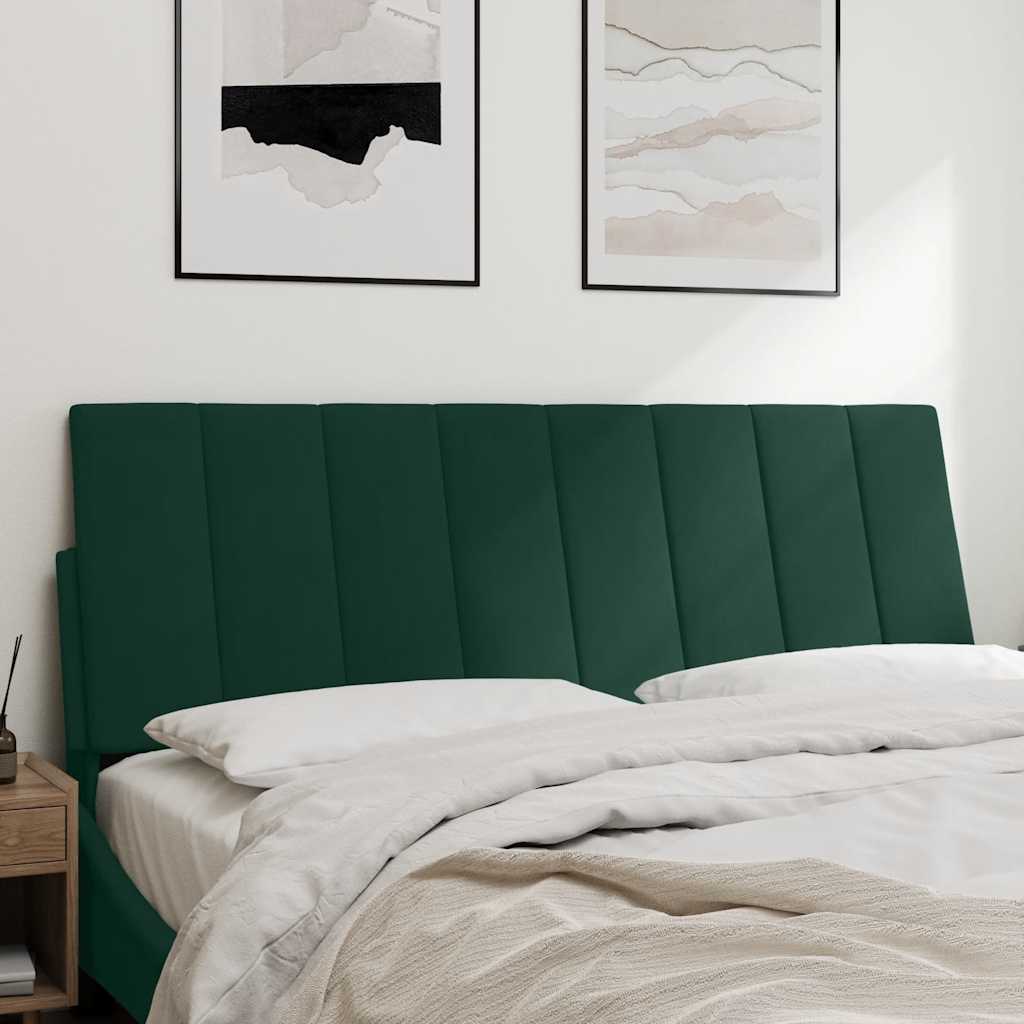 Almofadão de cabeceira hanko 140 cm veludo verde-escuro
