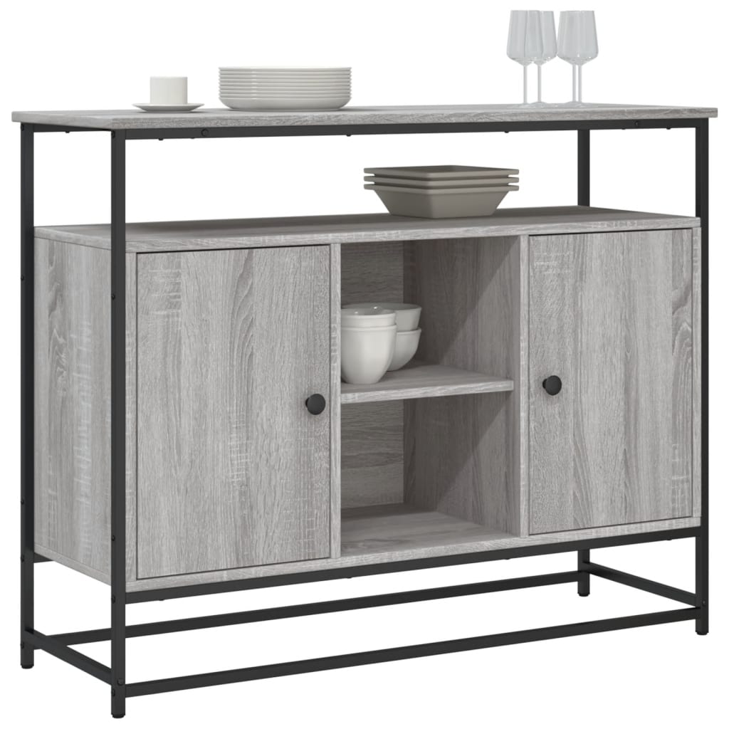 Aparador 100x35x80 cm derivados de madeira cinzento sonoma
