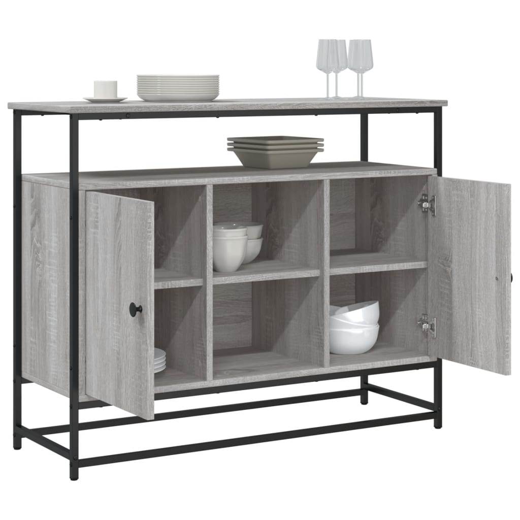 Aparador 100x35x80 cm derivados de madeira cinzento sonoma