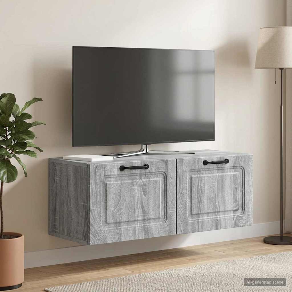 Gabinete de TV de parede sonoma cinzento 78,5 x 31 x 30 cm
