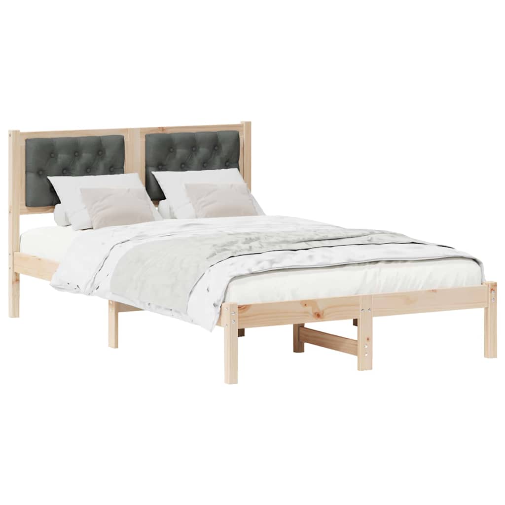 Estrutura da cama com cabeceira cinza escuro 120 x 190 cm