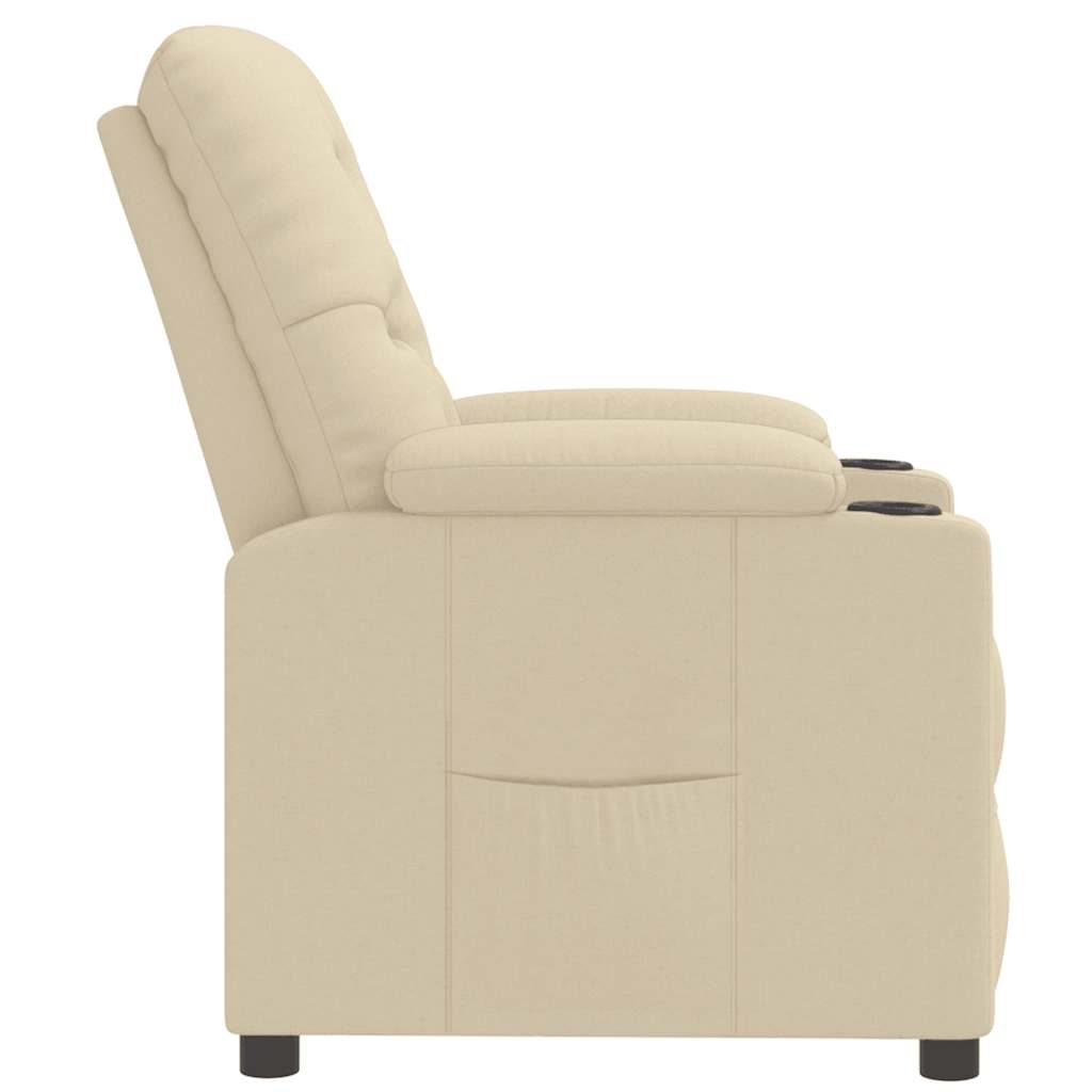 Poltrona reclinável tecido cor creme