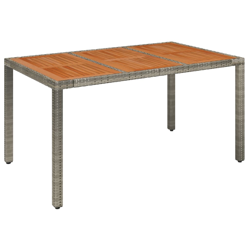 7 Pcs conjunto de jantar p/ jardim c/ almofadões vime PE cinza