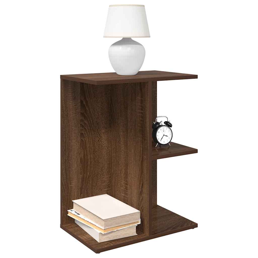 Mesa cabeceira 46,5x29x61cm derivados madeira carvalho castanho