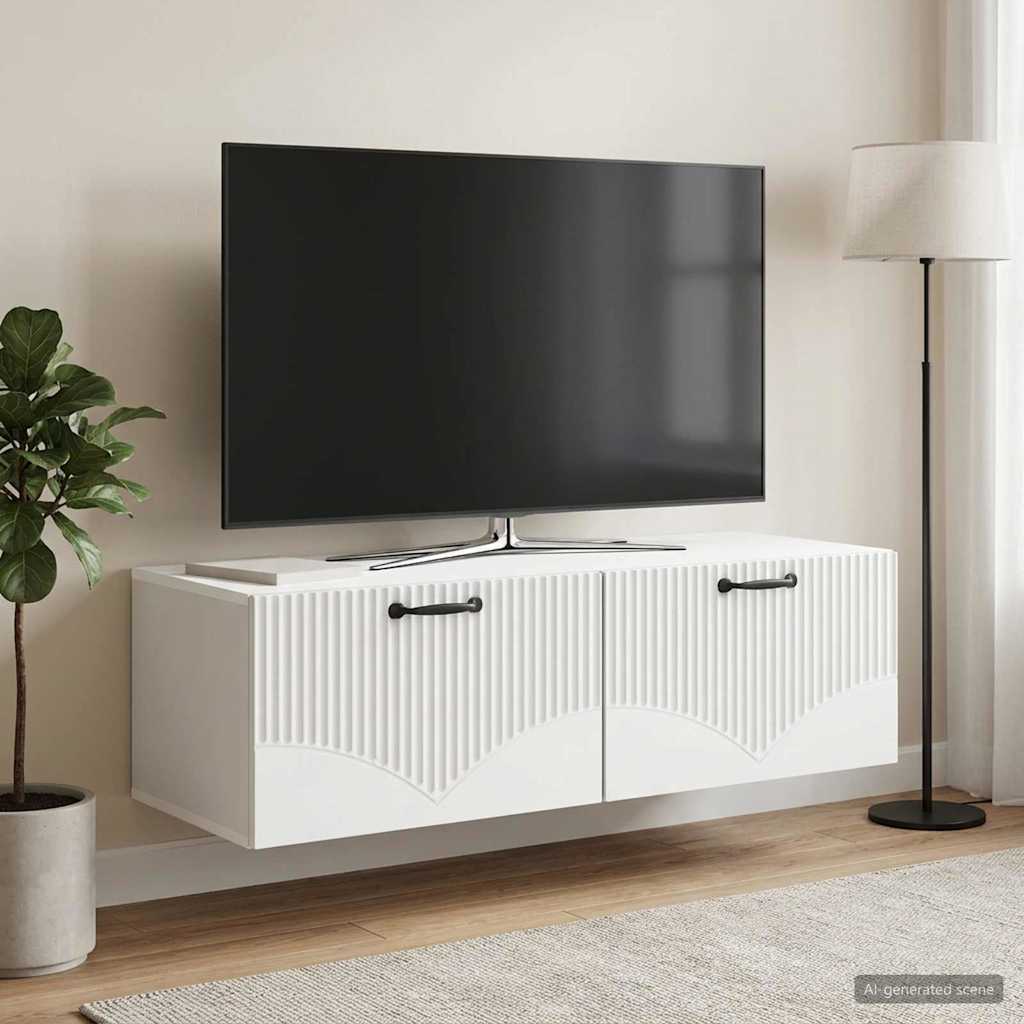 Gabinete de TV de parede branco 98 x 41 x 30 cm