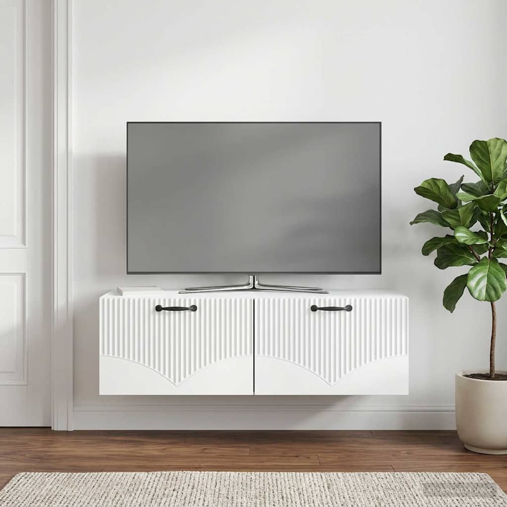 Gabinete de TV de parede branco 98 x 41 x 30 cm