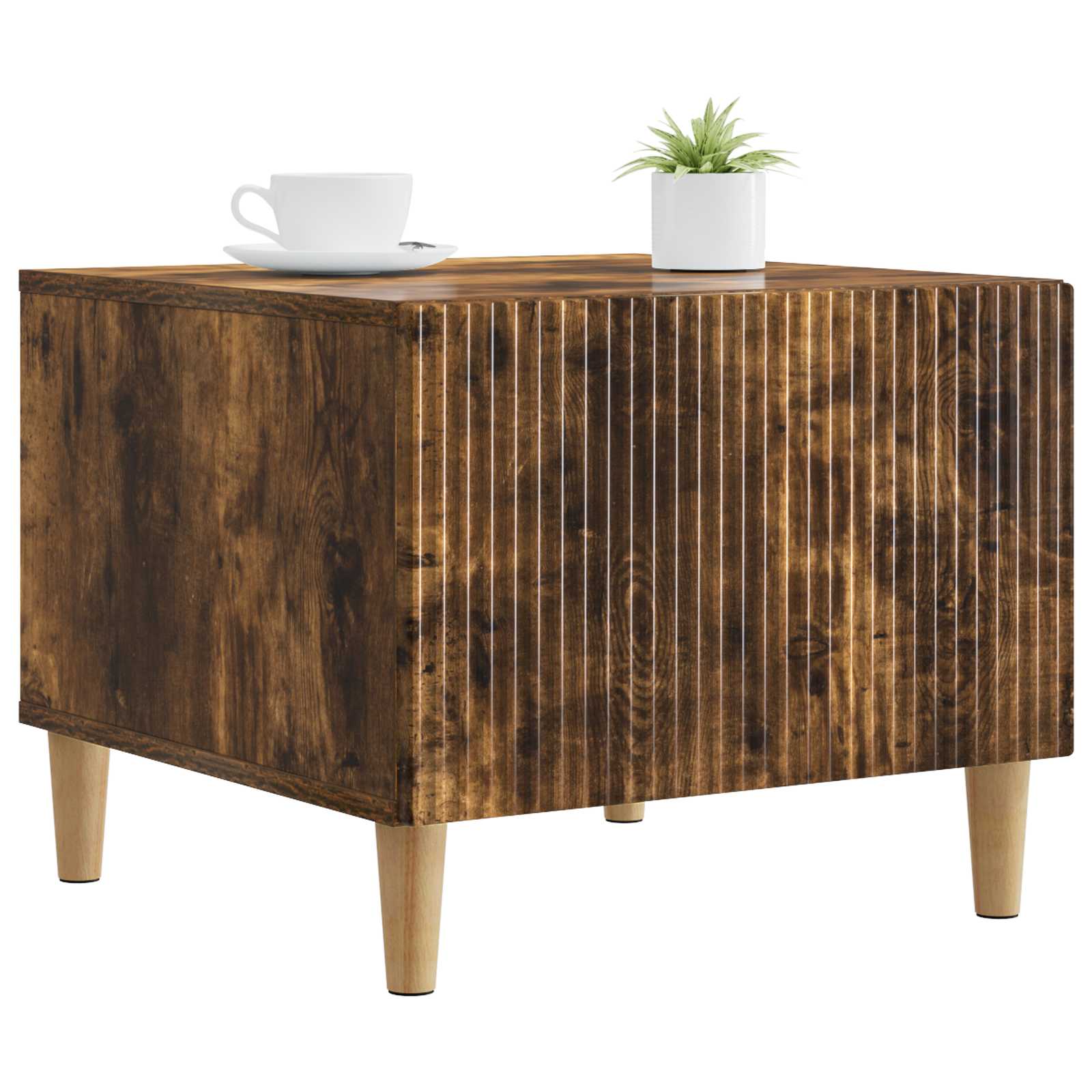 Mesa de centro com gaveta carvalho fumado 49 x 50 x 40 cm