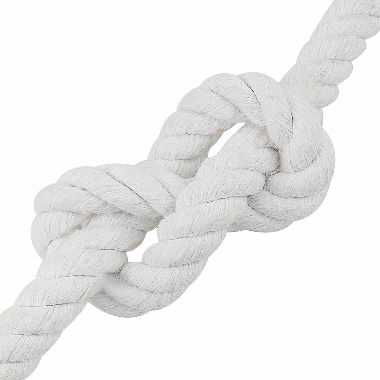 Corda de algodão 16 mm 100 m branco 100% algodão