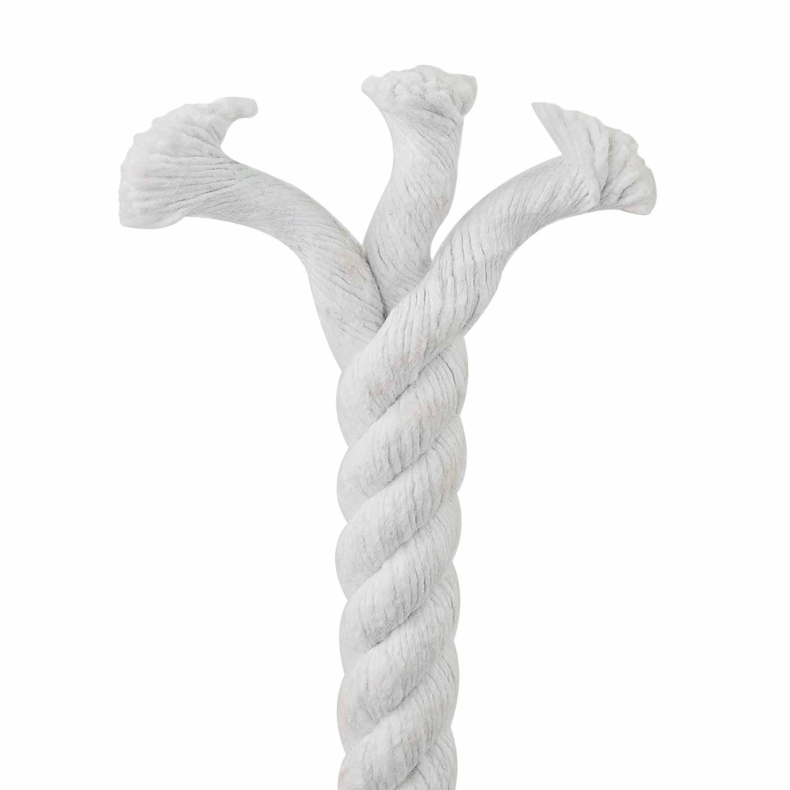 Corda de algodão 16 mm 100 m branco 100% algodão