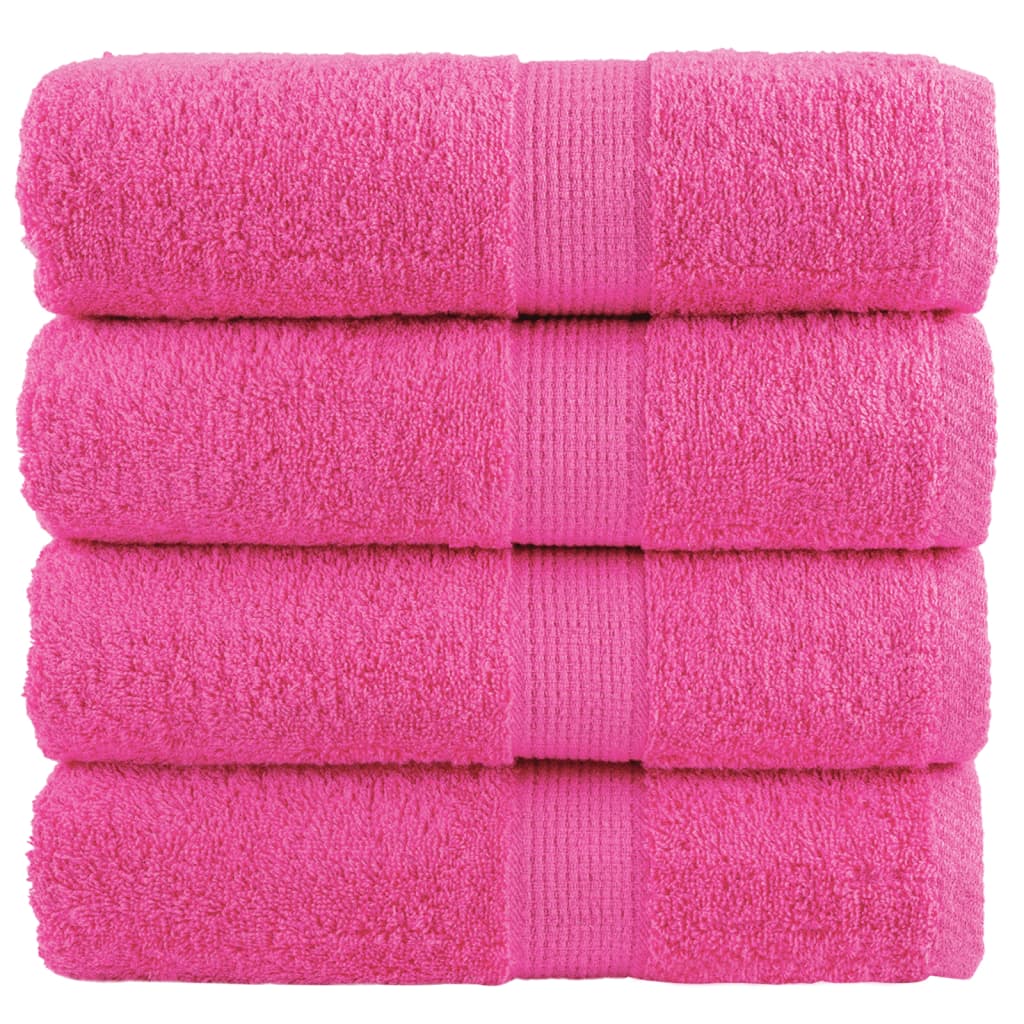 Toalhas de rosto premium solund 4 peças rosa 30x30 cm 600 g/m²