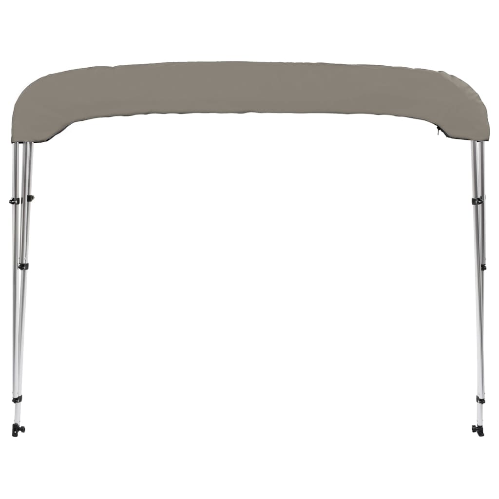 Toldo de 3 arcos bimini 183x160x137 cm cinzento