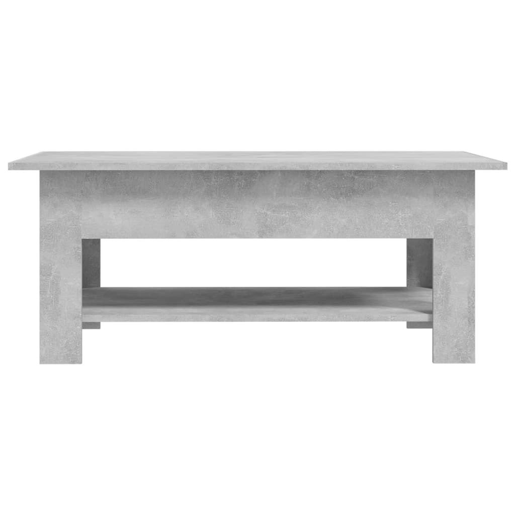 Mesa de centro 102x55x42 cm madeira processada cinza cimento