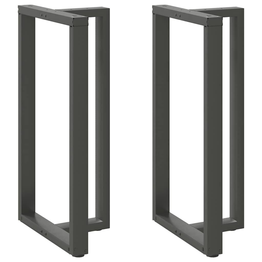 Pés para mesa de bar em forma de t, 2 peças, antracite, 60x35x(110-111) cm, aço