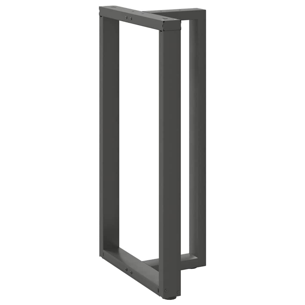 Pés para mesa de bar em forma de t, 2 peças, antracite, 60x35x(110-111) cm, aço