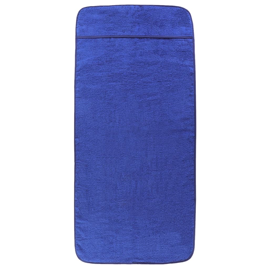 Toalhas de praia 2 pcs 75x200 cm tecido 400 gsm azul real