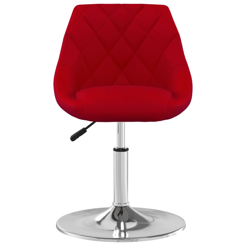 Cadeiras de jantar giratórias 4 pcs veludo vermelho tinto