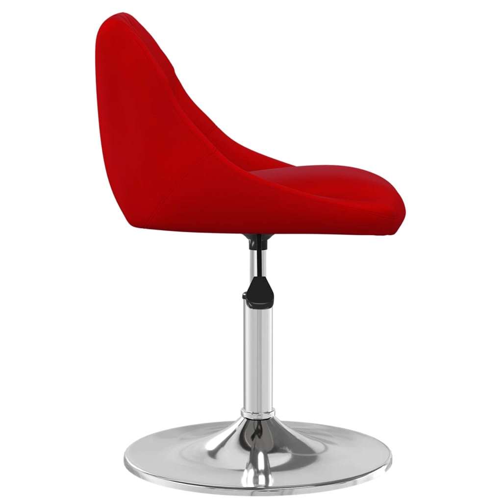 Cadeiras de jantar giratórias 4 pcs veludo vermelho tinto