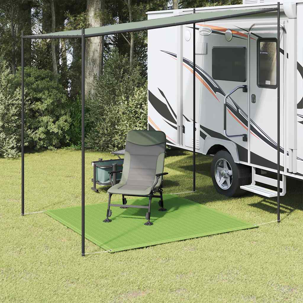Tapete de campismo para tenda 250x250 cm pead verde-claro