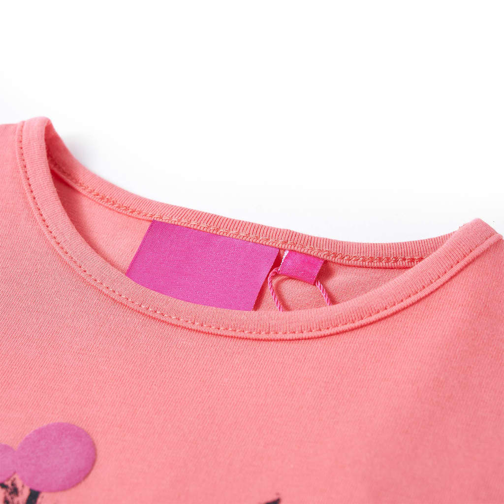 T-shirt de manga comprida para criança rosa 104