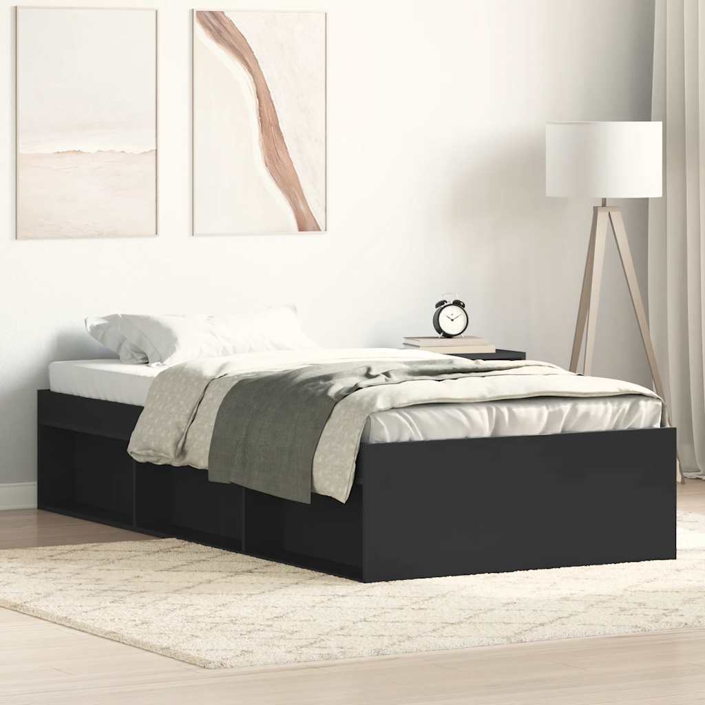 Estrutura de cama 90x200 cm preto