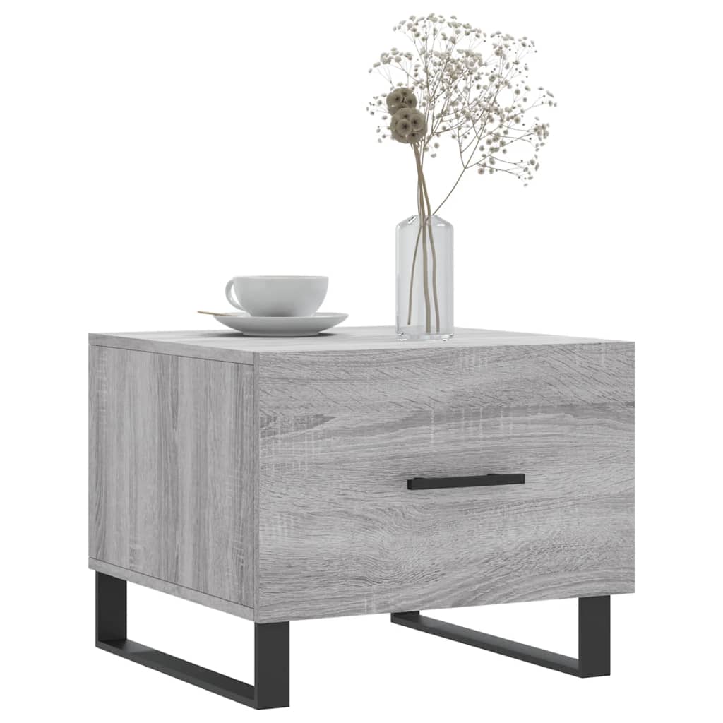 Mesas de centro 2 pcs 50x50x40 cm madeira proc. sonoma cinza