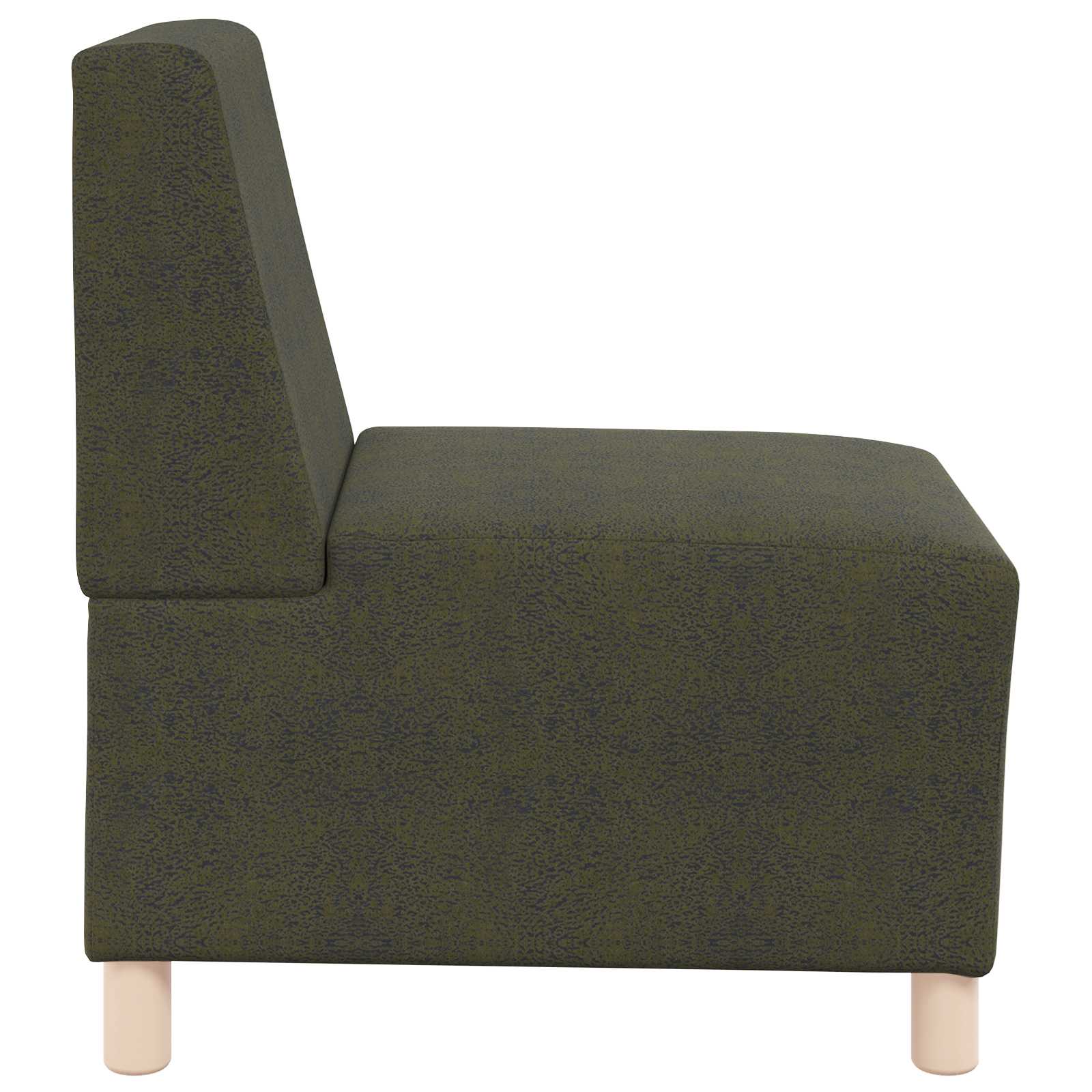 Unidade de sofá modular sem braços verde exército