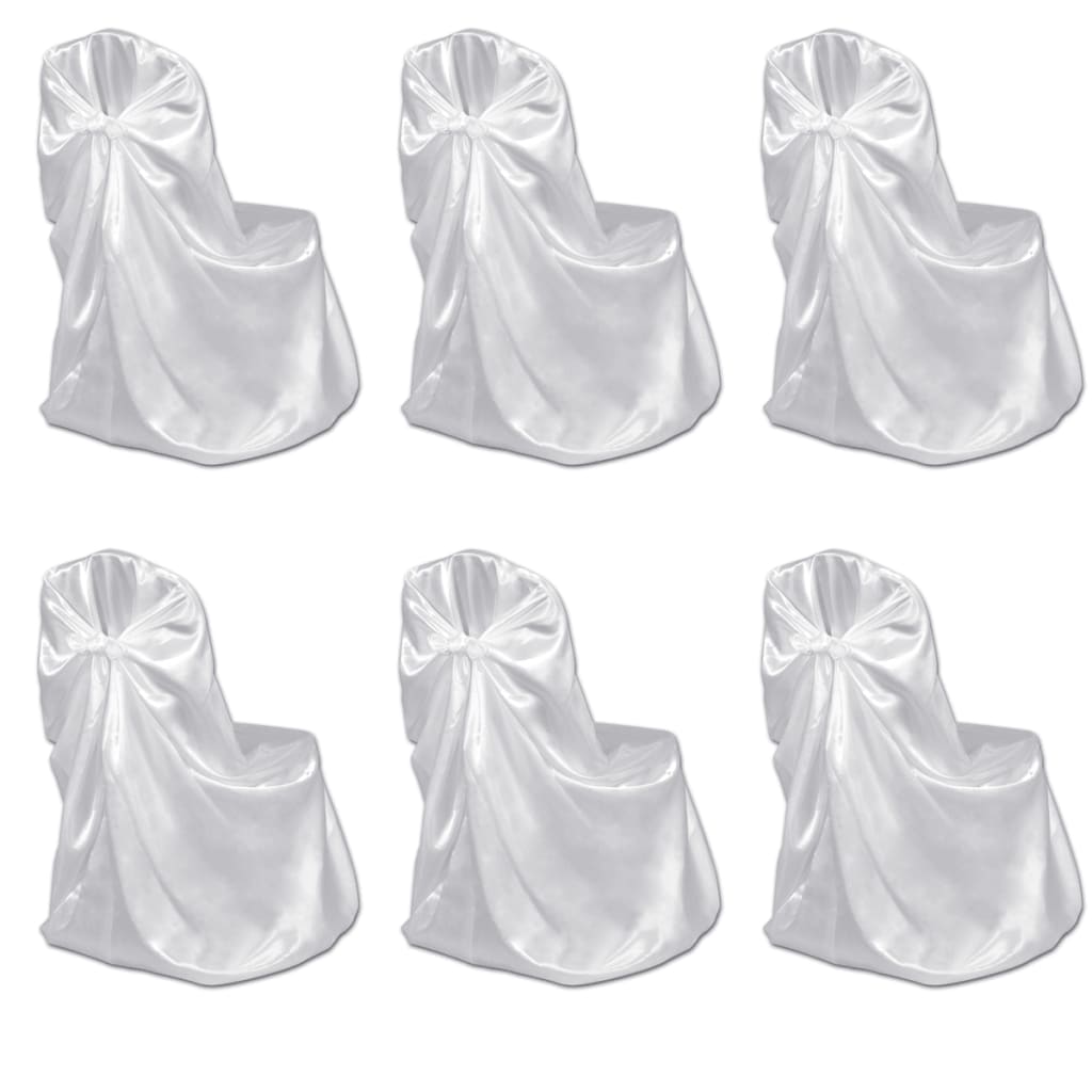 Capa de cadeira para banquetes de casamento 12 pcs branco