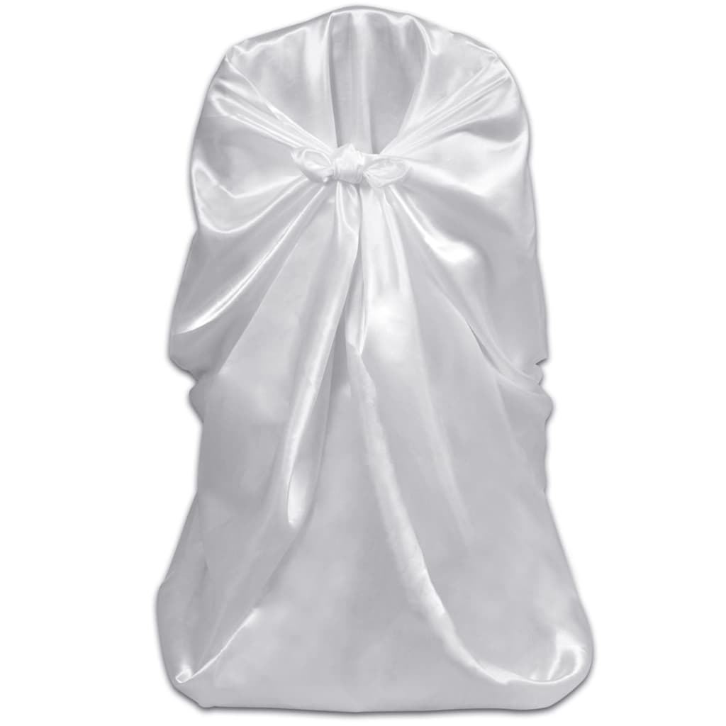 Capa de cadeira para banquetes de casamento 12 pcs branco