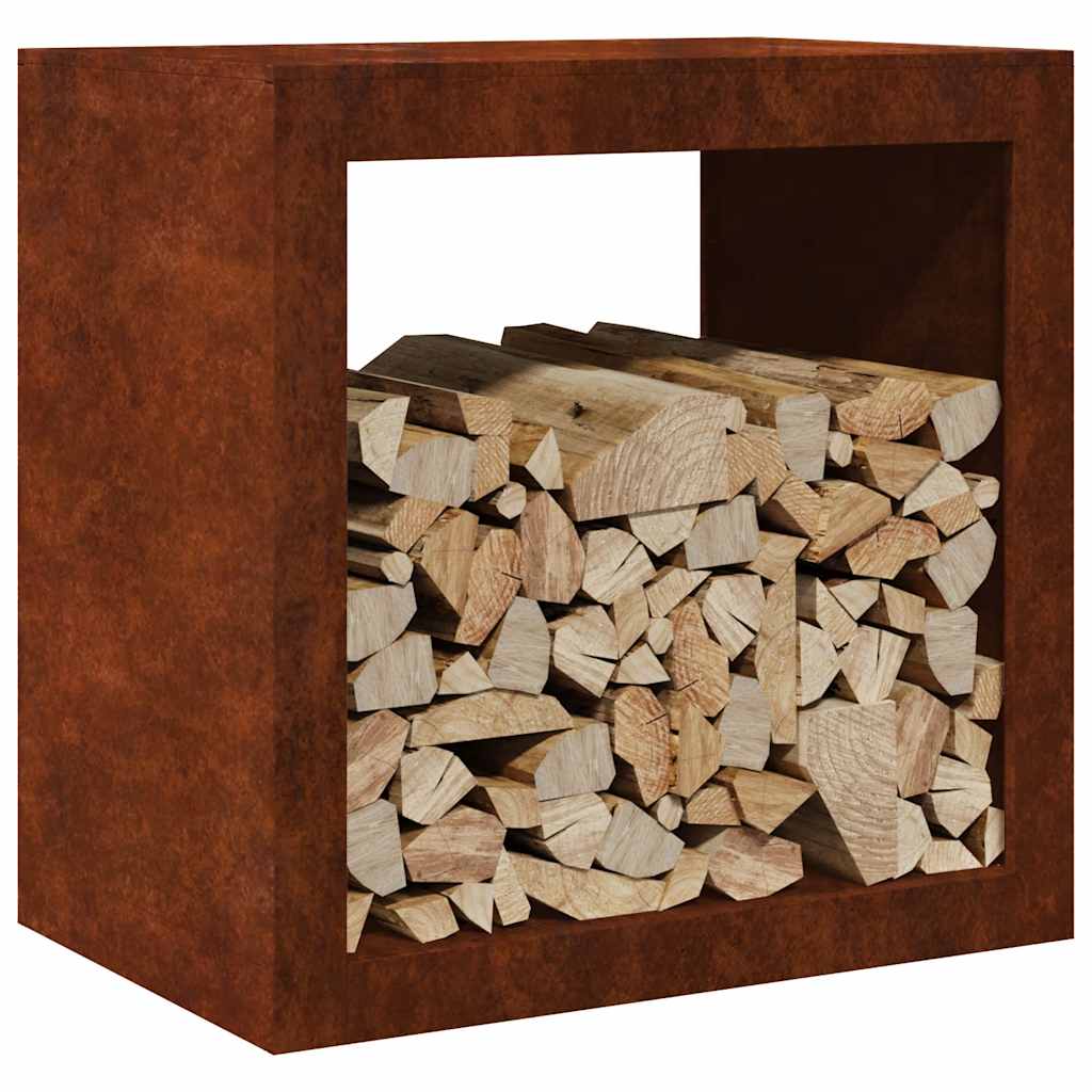 Rack lenha 60x40x60 cm aço resistente às intempéries