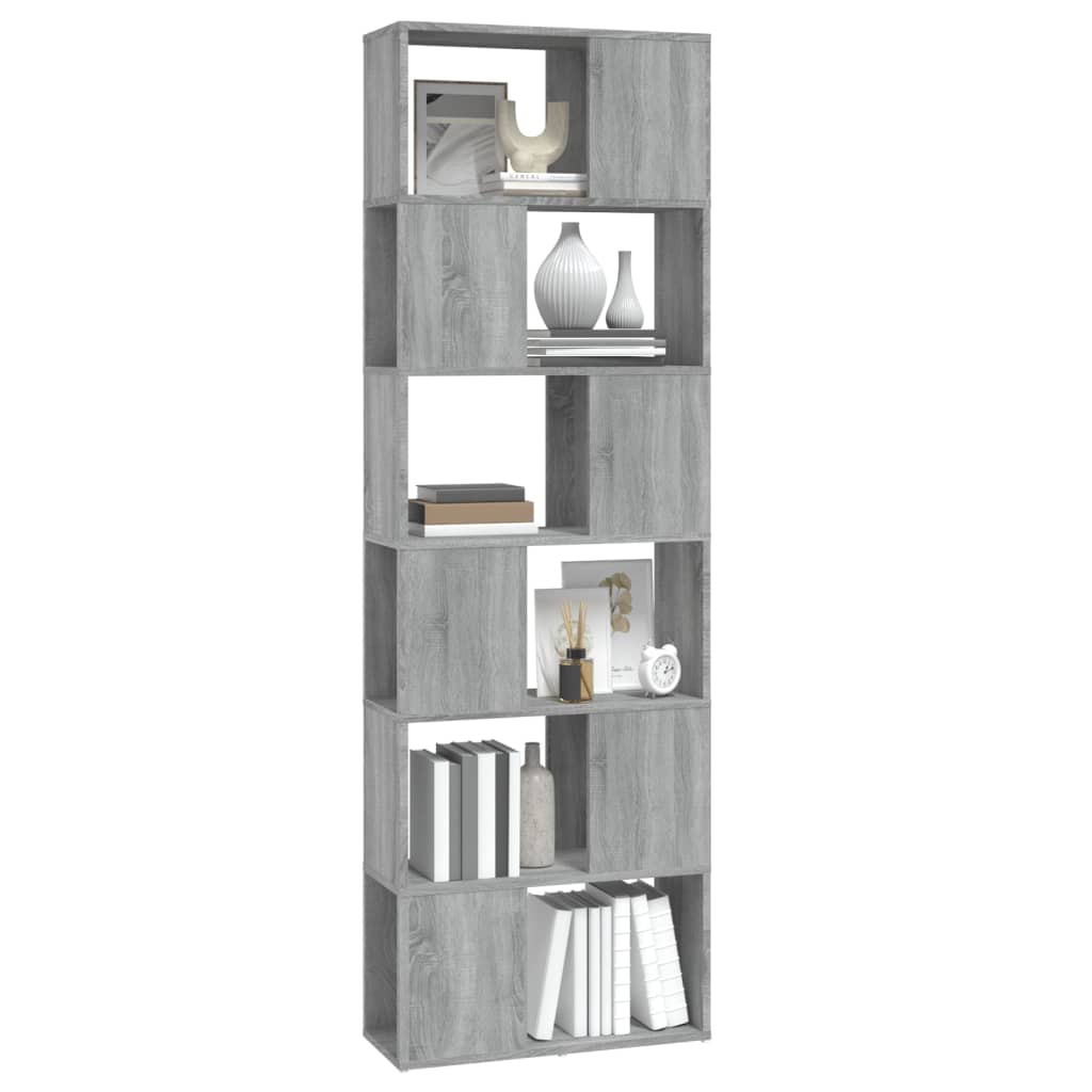 Estante/divisória 60x24x186 cm cinzento sonoma