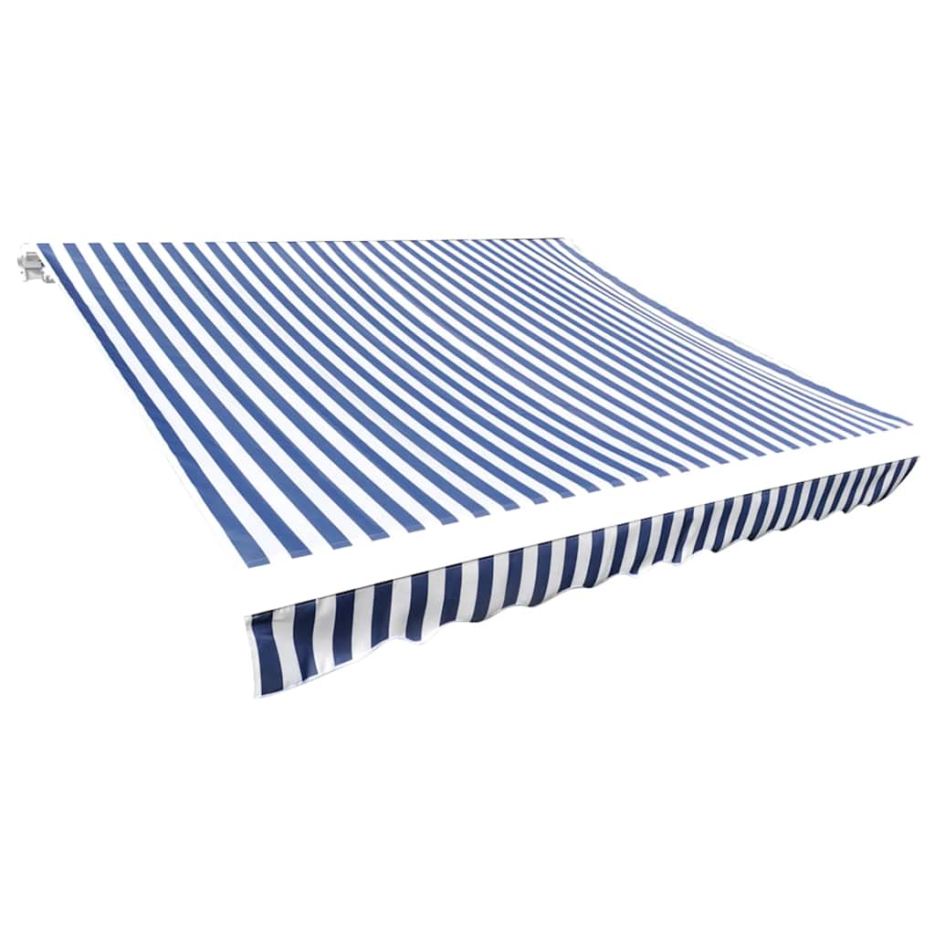 Tecido de substituição para toldo azul e branco 450x300 cm poliéster
